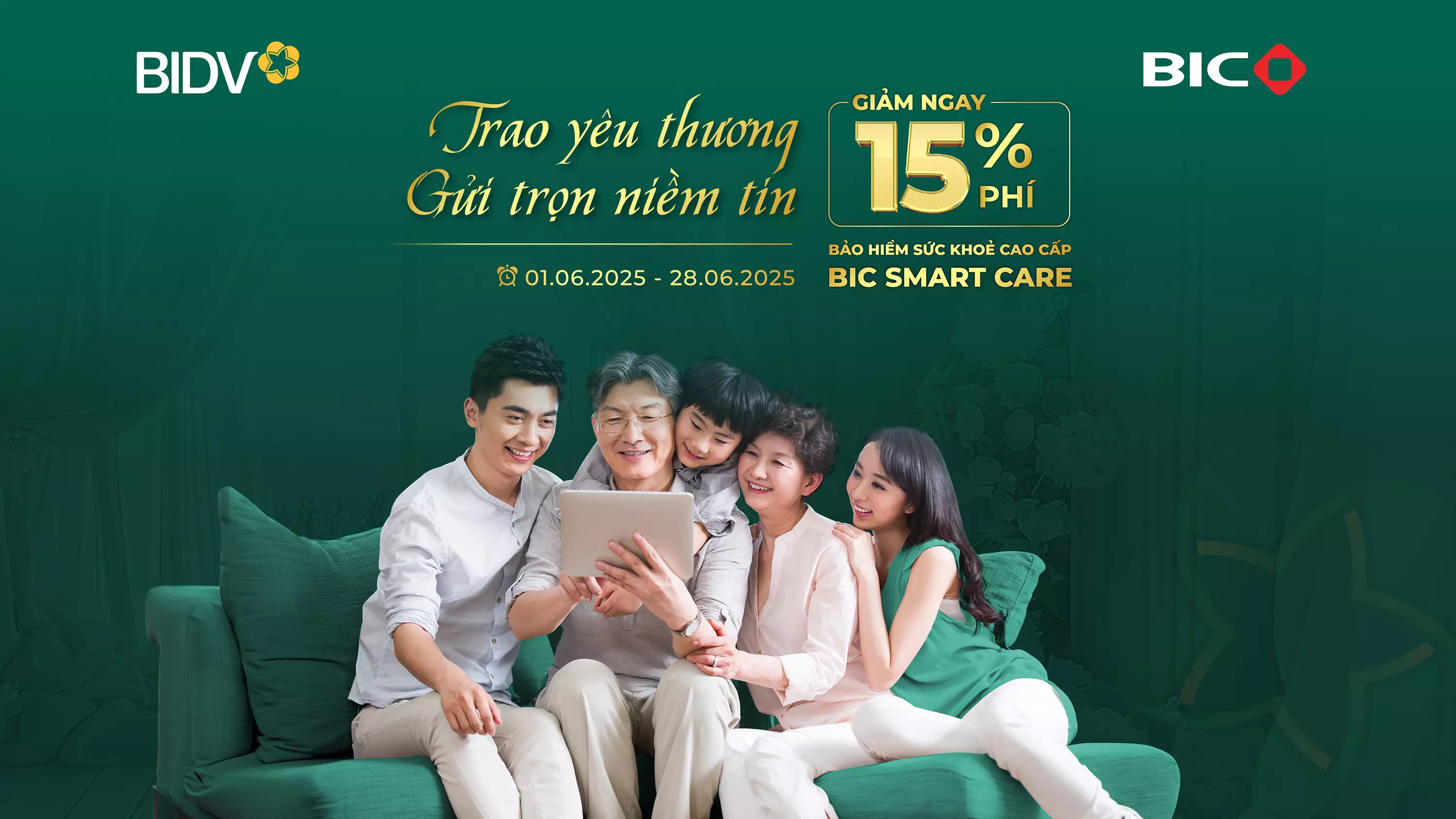 BIC giảm 15% phí bảo hiểm sức khoẻ cao cấp BIC Smart Care mừng Ngày Gia đình Việt Nam